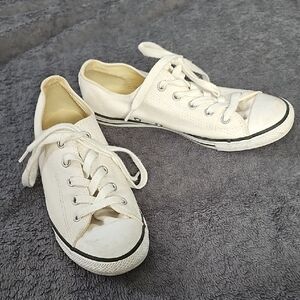 Converse Cream Canvas Sneakers